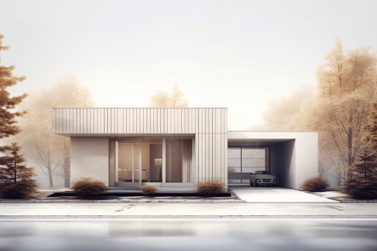 Maison avec design minimaliste